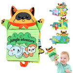 HASTHIP® Soft Cloth Book for Toddler, with Hand Puppets, Anima