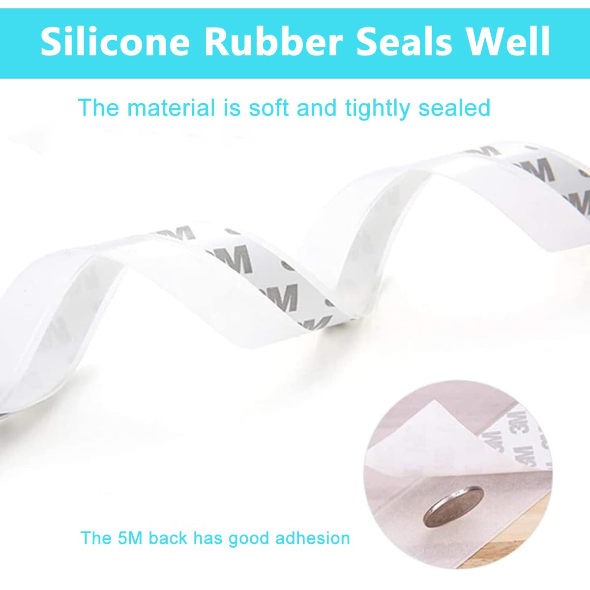 HASTHIP Window Sealing Strips for Doors and Windows with 5m Length 35mm Width Silicone Seal | Soundproof and Weatherproof Protection