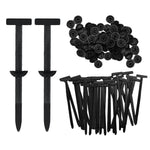 HASTHIP® 100PCS Bridas de Nylon Autoblocantes T-Tipo con Montaje de Empuje,Cinchos Resistentes para Automoción,Gestión Cables Paneles y Componentes Bridas Plásticas Fuertes y Duraderas para