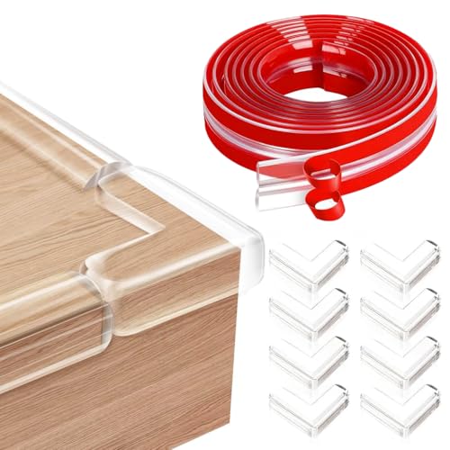 HASTHIP® Banda de borde 6,6 pies y 8 protectores esquina autoadhesivos