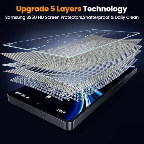 HASTHIP® Screen Protector for Samsung S25U 2 Pack, HD Tempered Glass, Anti-Scratch, Anti-Fingerprint, Full Coverage with Alignment Tool & Installation Kit