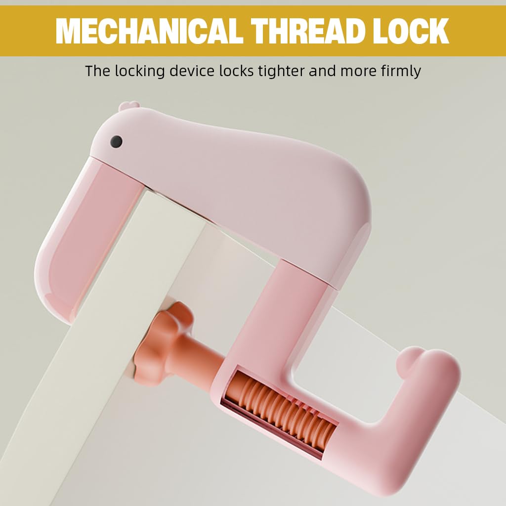 HASTHIP Portable Folding Table Hook for Desk Storage with Screw Tightened Clip | Duck Shaped Bag Hanger