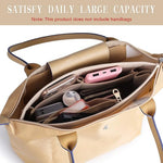 HASTHIP® Felt Purse Organizer Insert for Handbag,Multi-Compartment Tote Bag Liner,Makeup Bag Shaper with Zipper Large Capacity Organizer Pouch for Longchamp Neverfull 26x20x13cm