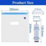 HASTHIP® 10Pcs 3D Printer Filament Vacuum Storage Bags with Manual Air Pump & 4 Seal Clips, Airtight Double Seal, Filament Vacuum Bag Keep Dry Avoid Consumable Moisture for 3D Printer Parts, 30x34cm