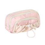 HASTHIP® BrandName Large Capacity Pencil Case, Triple Layer Zippered Stationery Organizer Bag for School Office Travel, Scrapbooking Supplies Holder, 23x10x13cm, Pink