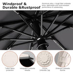 HASTHIP® Large Travel Umbrella for Men Women,50 Inch Windproof Folding Umbrella with Reflective Strap,Auto Open Close 10 Dual Ribs UV Protection Compact Portable with Carabiner