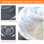 HASTHIP Microwave Lid for Food with Easy Grip Handle featuring 7.87 and 9 in Covers | Red 2 Pack