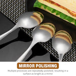 HASTHIP® 6Pcs Stainless Steel Modern Minimalism Spoons Embossed Handle Design Kitchen Flatware Gift Set