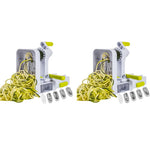 HASTHIP Vegetable Slicer for Kitchen with 5 Blades and Stable Suction Cup Base | Easy Storage