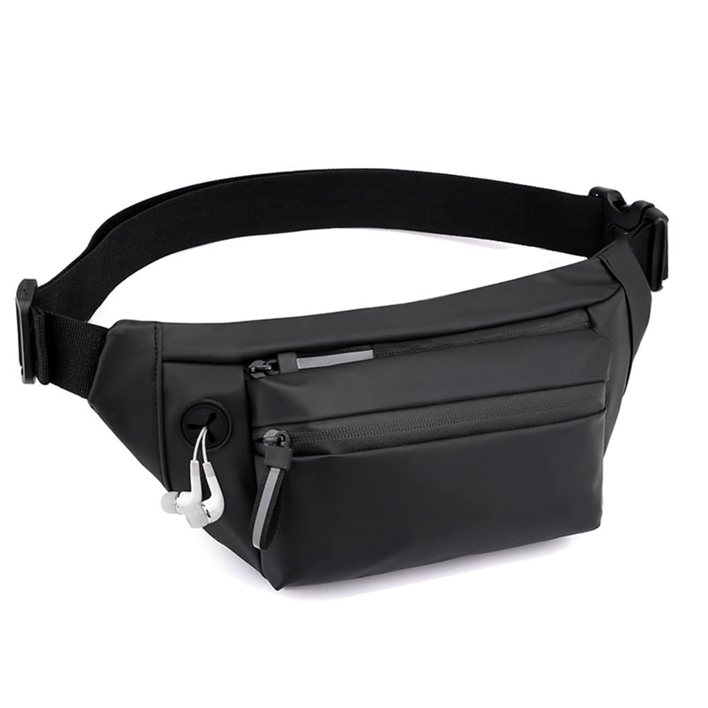 HASTHIP® Riñonera Impermeable Hombre Mujer, Bandolera Cruzada Grande con Correa Ajustable, Bolsa de Pecho y Cintura Multifuncional para Correr, Senderismo, Ciclismo, Viaje y Actividades al