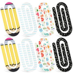 HASTHIP® Back to School 8 Pcs Jumbo Acrylic Paper Clips,Clear Multicolor Binder Clips for Office,School Supplies Crafts Heat Transfer DIY Projects Desk Organizer Large Decorative