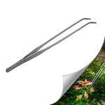 HASTHIP Tweezers for Aquarium with 27cm Curved Tip featuring Ergonomic Design & Stainless Steel | Ideal for Plant and Shrimp Tank Maintenance