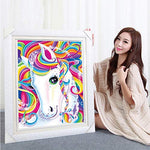 HASTHIP DIY 5D Diamond Painting by Number Kits Full Drill Crystal Embroidery Household Wall Decoration Art Crafts-Unicorn