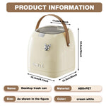 HASTHIP Desk Waste Bin for Office and Dorm featuring Lid and Handle 2L ABS PET | Easy Cleaning