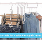 HASTHIP® ZIBUYU 5-Hole Space Saving Folding Clothes Hangers, Portable Travel Hangers for Wardrobe, Clothesline, Drying Rack, Set of 5, Multifunctional Closet Organizer