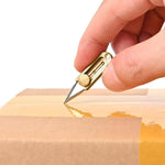 HASTHIP Pocket Cutter for Boxes and Letters with Retractable Blade and Keychain | Stainless Steel Mini Utility Tool