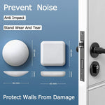 HASTHIP Door Stopper for Home with 8 pcs 4.5×4.5 cm Silicone Pads featuring Shock Absorption | White