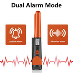 Serplex® Hand Metal Detector High Sensitivity Handheld Metal Detector with LCD Screen and Belt Holster 360° Search Probe Finds Gold Coin Silver Jewelry Waterproof Pinpointer (Battery NOT Included)