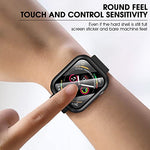 HASTHIP® Hard PC Cover Compatible withApple Watch Series 7, Hard Case 41mm Case withTempered Glass Screen Protector, Full Coverage, Touch Sensitive, Ultra-Thin HD Bumper Protective Cover(Black)