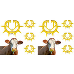 HASTHIP Cattle Weaning Ring Set 8PCS with Removable Screw Fix | Plastic PVC for Calves