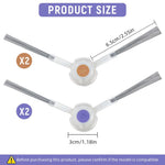 HASTHIP Side Brushes for Narwal Freo X Ultra and Freo X Plus featuring Anti Tangle Nylon Bristles | 4Pcs Easy Install Replacement Accessories