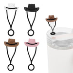 HASTHIP Silicone Cowboy Hat Straw Covers for Stanley Cup 30 40 oz featuring Cute Cap Design