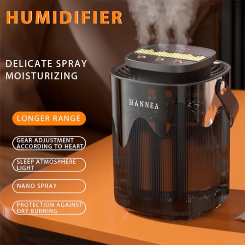 HASTHIP® 3L Cool Mist Humidifier with Triple Outlets, LED Light, Quiet Operation, Aromatherapy Function, Portable Handle, Auto Shut-Off, Ideal for Bedroom, Living Room, Office, Large Room