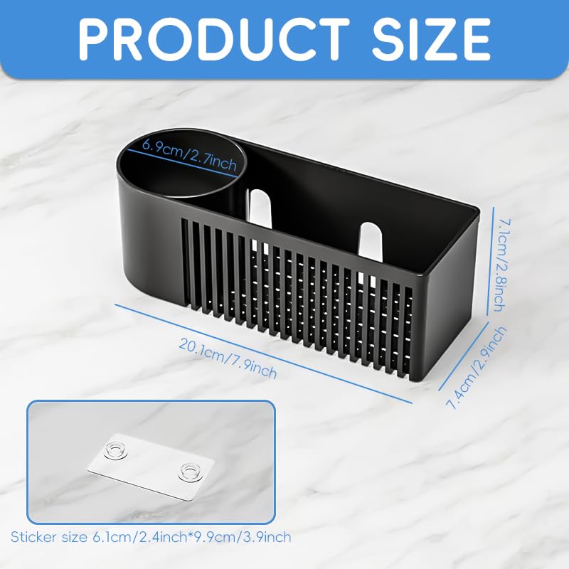 HASTHIP Kitchen Drain Basket for Sink Organization with Ventilated Compartments 7.9x2.9x2.8 in