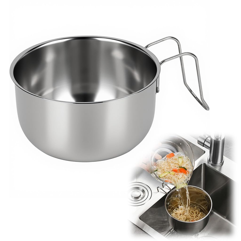 HASTHIP® Stainless Steel Hanging Sink Strainer Basket, Multifunctional Food Catcher Drain Colander for Kitchen Sink, Anti-Clogging Filter for Food Waste, Fruits & Vegetables - Silver