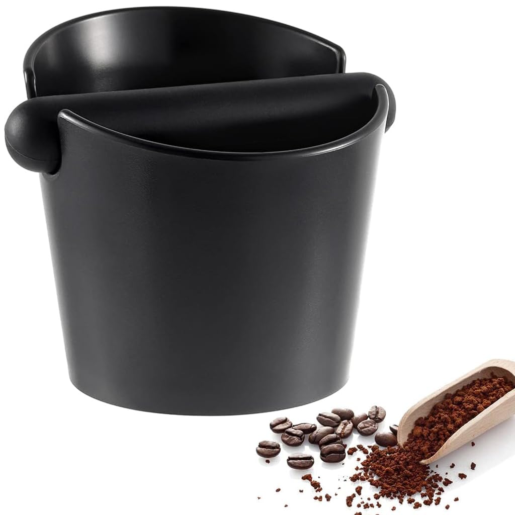 HASTHIP® Caja de Golpe para Café Espresso,Contenedor de Residuos Café con Barra Extraíble,Caja Recoge Puck Compacta Alta Calidad para Máquina Espresso Diseño Duradero y Elegante