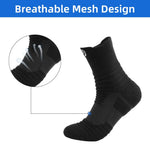 HASTHIP® Professional Sport Socks Basketball Socks Over the Anklet Socks Crew Socks Breathable Athletic Sports Socks