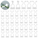 HASTHIP Plant Climbing Wall Fixture Clips with Twist Lock Design 50 Pcs | White ABS Hooks for Home and Garden