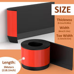 HASTHIP Wall Baseboard Molding Trim for Home Decor with Self Adhesive PVC Vinyl, 3.15×118.11 in Black