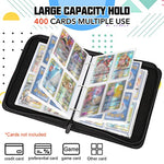 HASTHIP® BrandName Pokemon Card Binder 400 Capacity,Trading Card Holder Organizer with Mega Charizard X Cover,Carrying Case for Pokemon TCG Collection Game Storage Gift for Kids Boys Girls