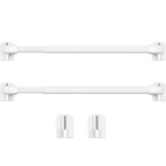 HASTHIP® Adjustable Self Adhesive Curtain Rods 2 Pack 80-120cm Plastic Tension Shower Curtain Rod No Drill Exble Window Closet Cupboard Bar Rail Accessories for Home Bathroom Hotel (White)