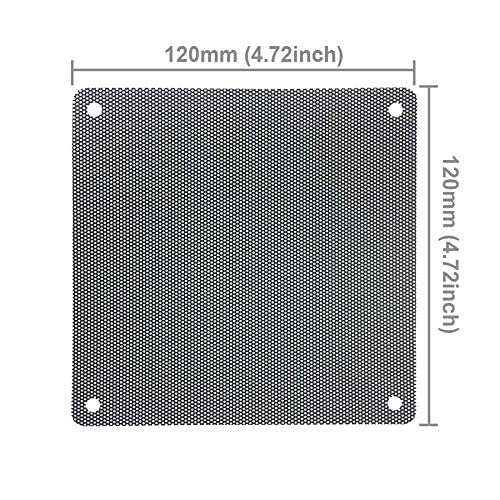 HASTHIP PC Fan Dust Filter for 120mm Case Fans with 20 Screws and PVC Mesh Cover | 5 Pack