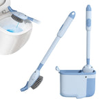 HASTHIP Toilet Brush for Bathroom Cleaning with Dual Sided Bristles and Ergonomic Handle | White