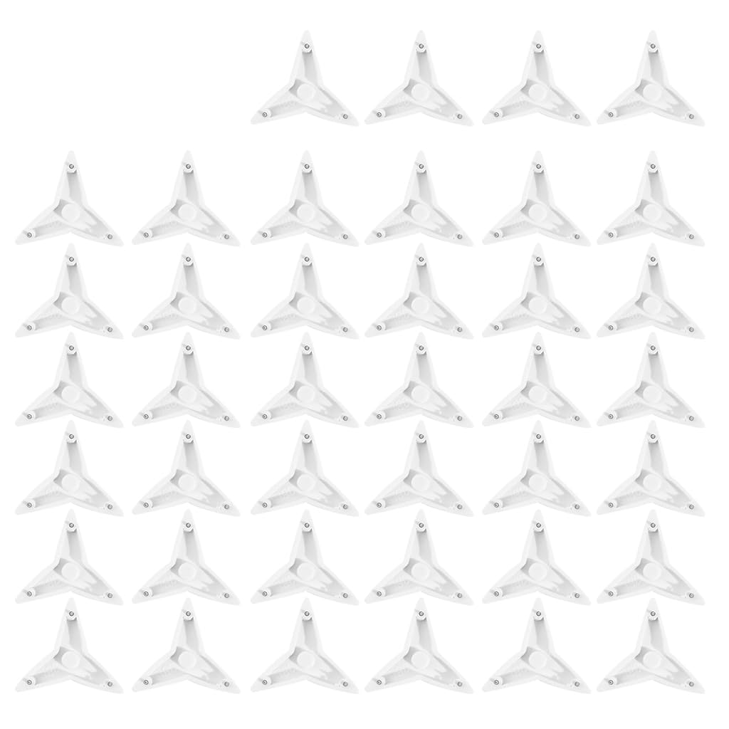 HASTHIP® 40Pcs Art Street Hard Plastic 3-Pin Seamless Nail, Triangle Hooks with Push Pins, No Trace, Wall Nails for Photo Frame Wall Picture Frame Hooks Hangers (White)