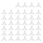 HASTHIP® 40Pcs Art Street Hard Plastic 3-Pin Seamless Nail, Triangle Hooks with Push Pins, No Trace, Wall Nails for Photo Frame Wall Picture Frame Hooks Hangers (White)