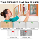 HASTHIP® 251Pcs Picture Frame Hanging Kit with Screwdriver, 50 Pcs Metal Hangers, 50 Pcs Saw-Tooth Strips 150 Pcs M4 Screws for Wall Mounting Artworks, Photos, Paintings & Decorative Panels