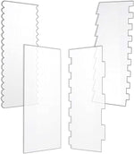 HASTHIP Cake Scraper Set for Icing with 7 Textured Edges and 9.4×3.9 in Comb Size | Food‑Grade Tool