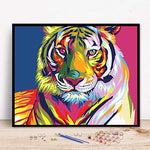 HASTHIP Paint by Numbers for Kids and Adults featuring 3X Magnifier Card | 40 x 50cm Colorful Lion without Frame