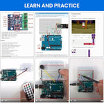 HASTHIP® Electronic Circuits Starter Kit for UNO R3 Board Microcontroller Learning, with Blinking LEDs Jumper Wire Button UNO Microcontroller Board for Beginners Electronic Circuits Learning