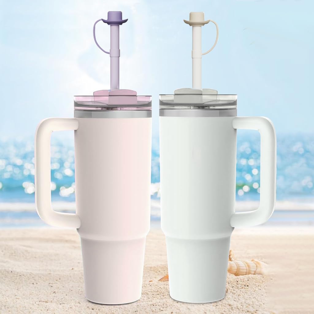 HASTHIP Silicone Straws for Stanley 40 30 oz Cups featuring 12 in length and BPA free caps