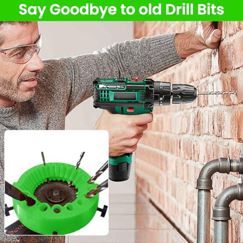 HASTHIP® Drill Bit Sharpener Attachment for Angle Grinder, 20-Groove Tilt System, Universal Sharpening Tool for 2-13mm Drill Bits, Electric Disc Cutter Accessory for DIY & Professional Use