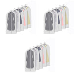 HASTHIP garment bags for clothes storage featuring full zipper clear plastic cover 55 in | 5 pack