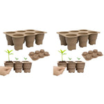 HASTHIP Silicone Seedling Germination Tray for Home Gardening with 6 Cell Reusable Greenhouse | Easy Seed Transfer for Microgreens and Plant Seeds