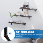 HASTHIP Wall Shelf Brackets for Shelving and Storage with Pre-Drilled Holes 10x12 in Steel Pack of 4