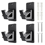 HASTHIP Curtain Rod Brackets for Wall Drapery | 4Pcs Metal Self Adhesive Holders