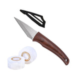 HASTHIP Grafting Tool for Fruit Trees and Roses with 2 Rolls 200 m Tape | Wooden Handle Stainless Steel Cutter